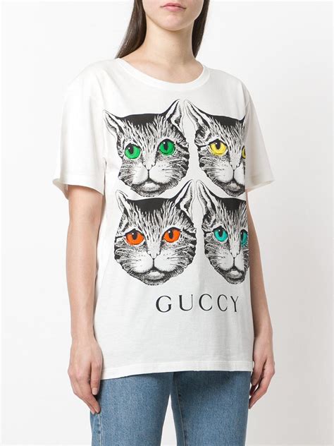 gucci mens cat t shirt|gucci tote with cat.